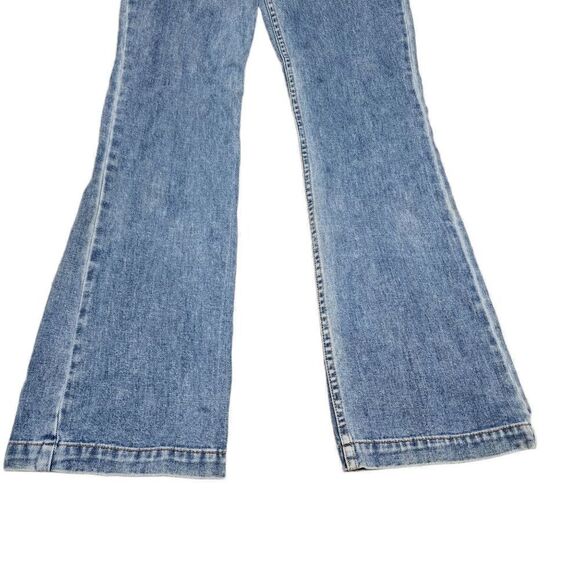 Levis Vintage Y2K RARE HTF Red Tab Sz 7 Groovy Zipper Flare Jeans - Picture 6 of 15